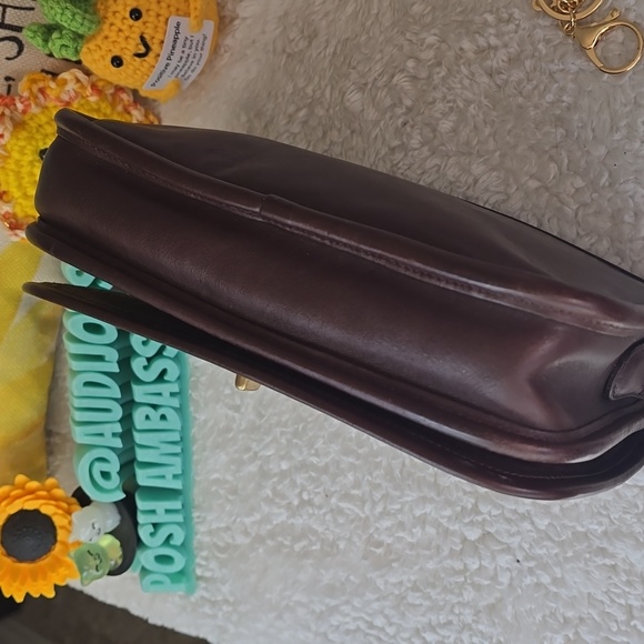 Coach Vintage PENNY A81-9755 Mahagony Leather Purse +purse Bling - Picture 8 of 17
